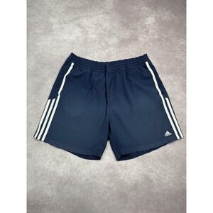 Adidas Athletic Shorts Mens Medium 3-Stripes Drawstring Pockets Gym Workout Fitn
